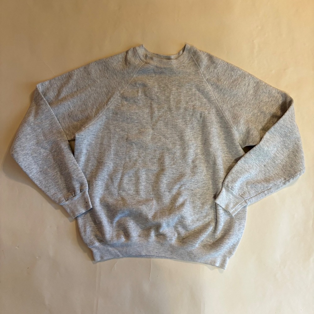 Vintage Lee Heather Gray Raglan Sweatshirt Made in USA XL Mens Crewneck